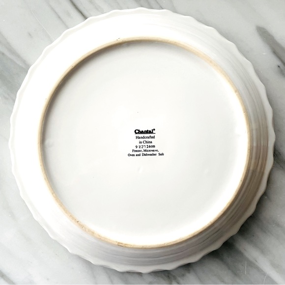 Chantal•NWOT•9.5” Stoneware Deep Pie Dish•Freezer~Oven~Microwave~Dishwasher Safe - Picture 4 of 12